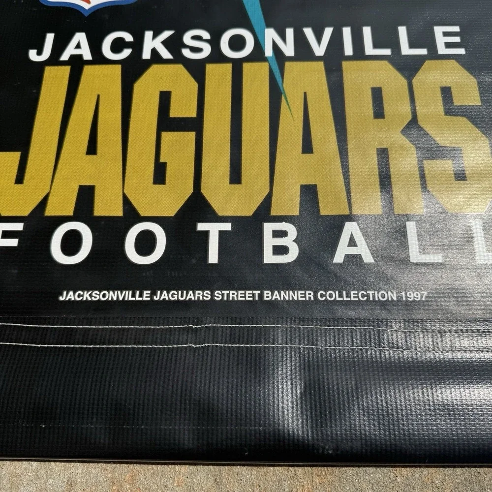 Vintage Jacksonville‎ Jaguars Street Banner Collection 1997 Banner NFL 43